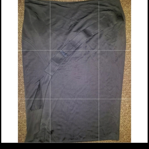 GUCCI 100% AUTH GUNMETAL GRAY SILK COUTURE SKIRT - Picture 8 of 8